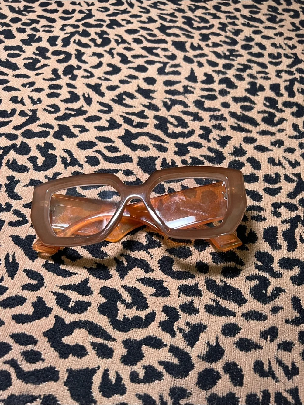 Brown Thick Frame Blue-Light Glasses — Never Worn 👓🤎